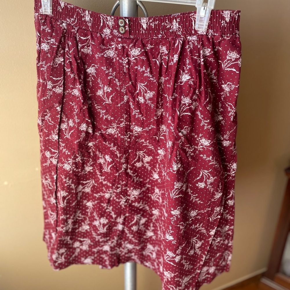 VINTAGE like elastic waist skirt with POCKETS!!!